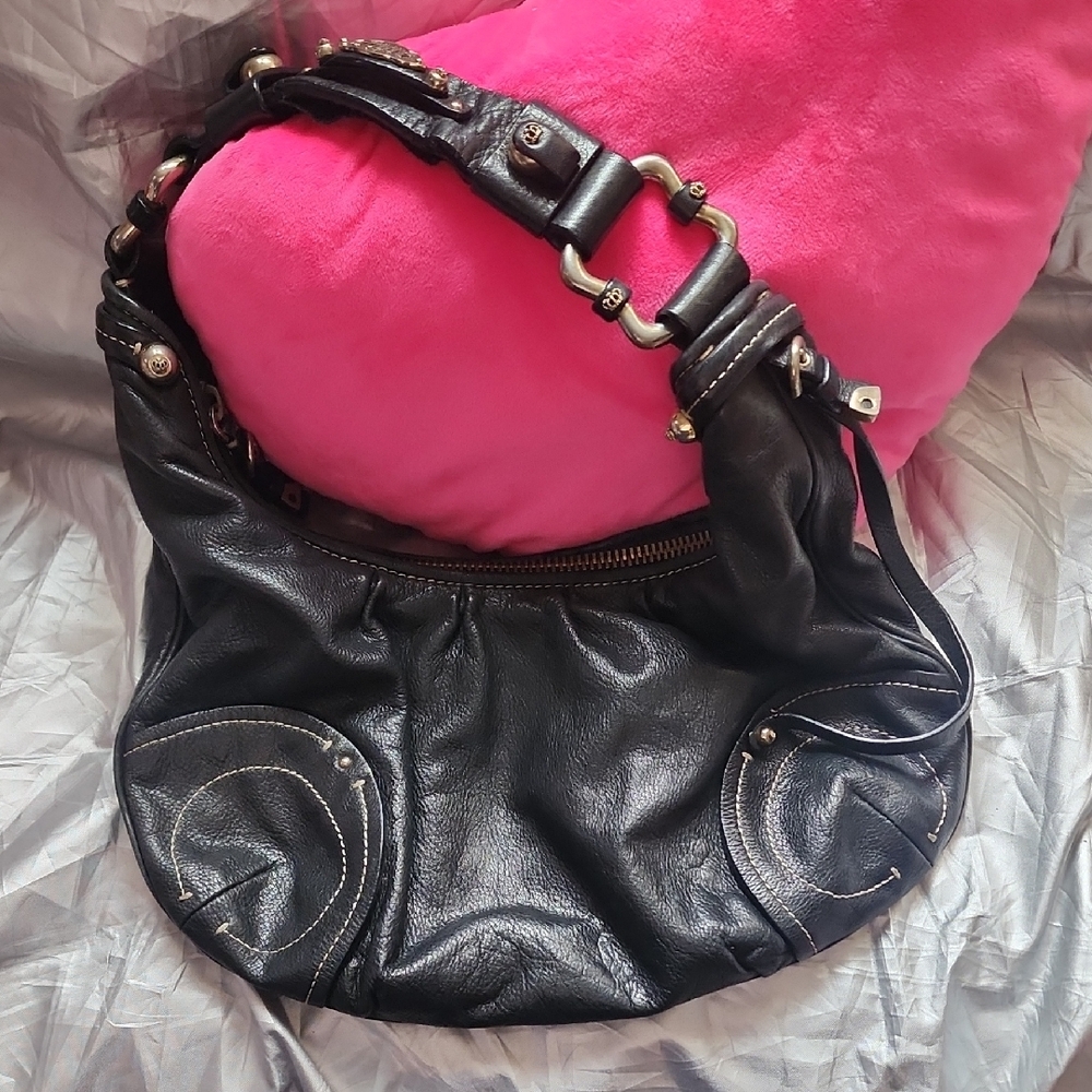 Black Leather Shoulder Bag
